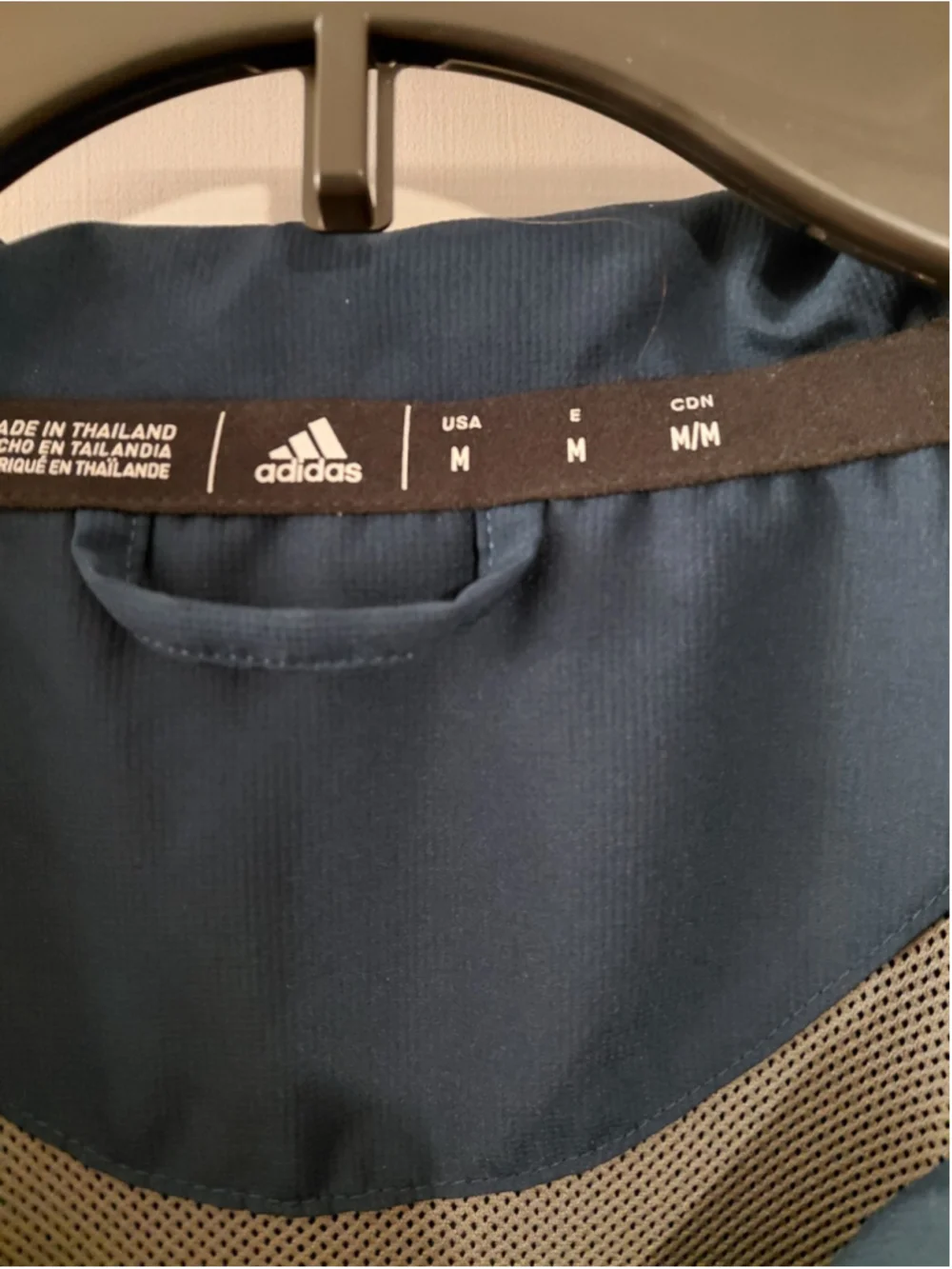 Adidas Men's Full Zip Track Jacket Medium Nwot Blue White Stripes Cinch Waist M
